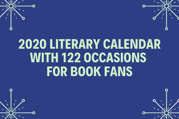 2020 literary calendar with 122 occasions for book fans