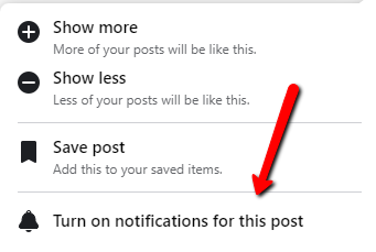 how to get notified of Facebook comments