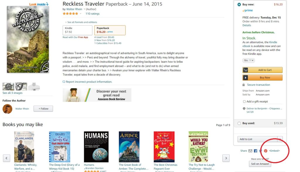 Use Amazon’s embed feature to preview your book anywhere - Build Book Buzz