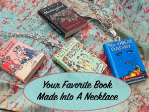 necklace with your book's cover